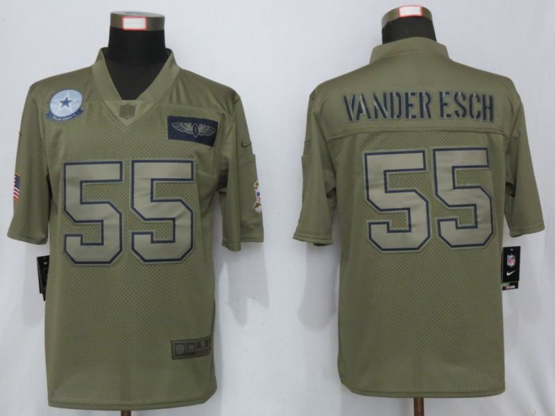 Men Dallas Cowboys #55 Vander esch Nike Camo 2019 Salute to Service Limited NFL Jerseys